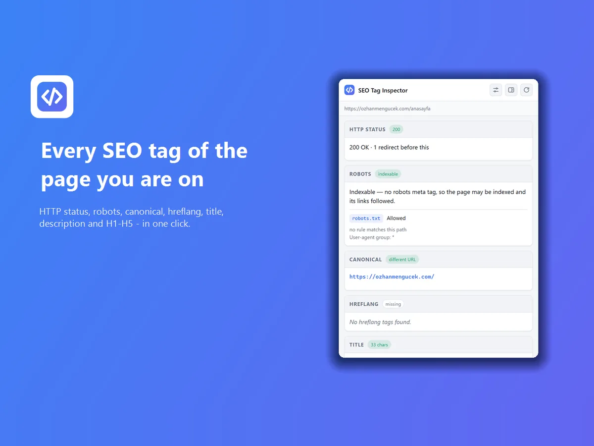 SEO Tag Inspector