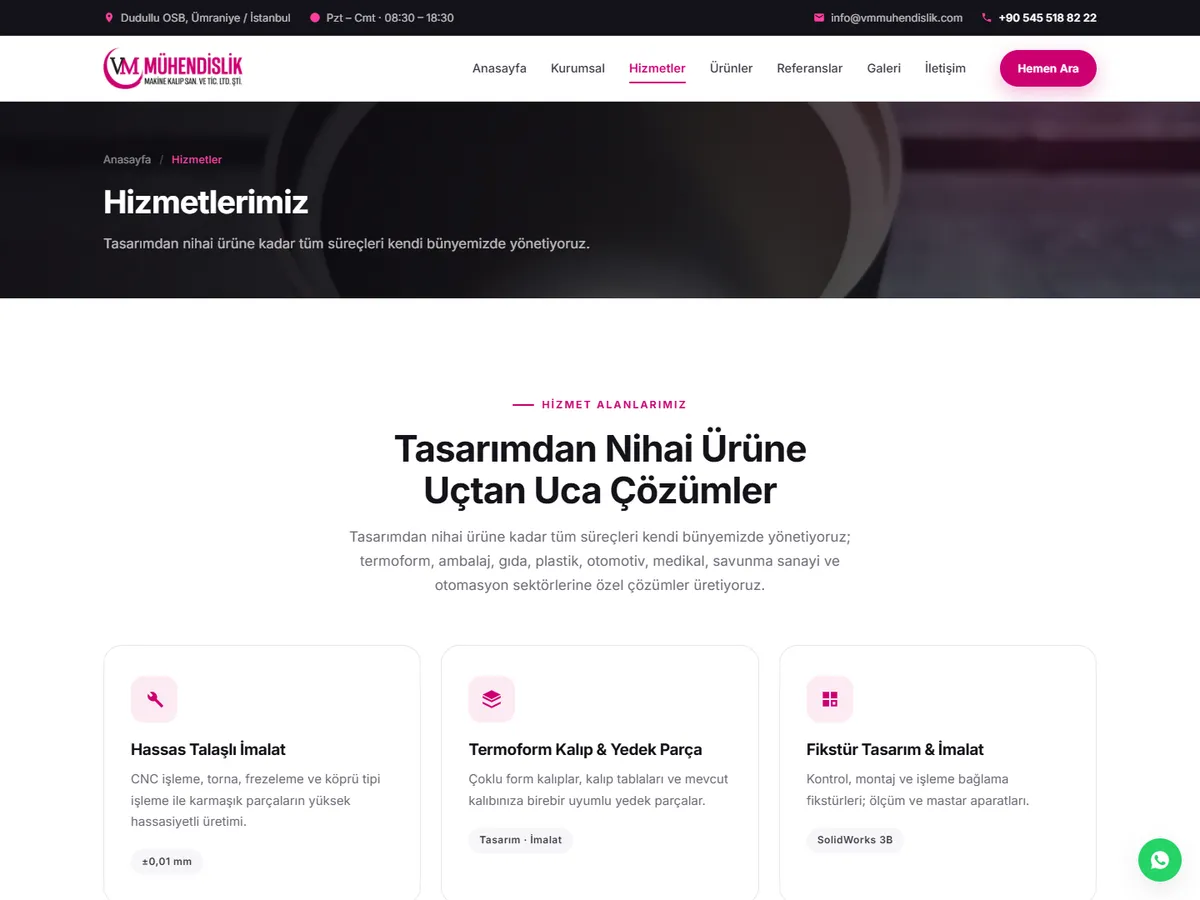 VM Mühendislik ekran görüntüsü 5